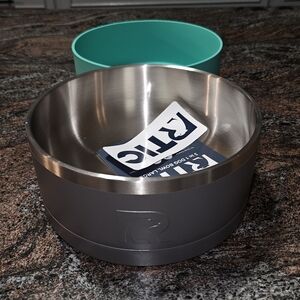 Ruffwear Gray Stainless Steel Dog Bowl